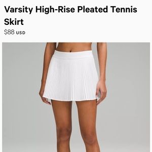 Lululemon pleated tennis skirt